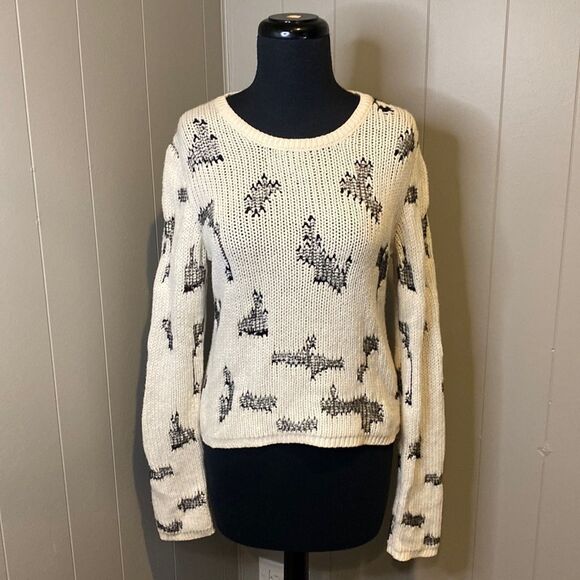 Saint Laurent Men’s Small Cashmere Knit Distressed Sweater Stitched Holes - Picture 2 of 7